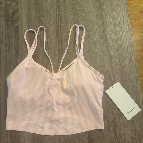 Lululemon Aligned strappy ribbed tank top Strawberry Milkshake,size 10.Baby pink - Picture 11 of 15